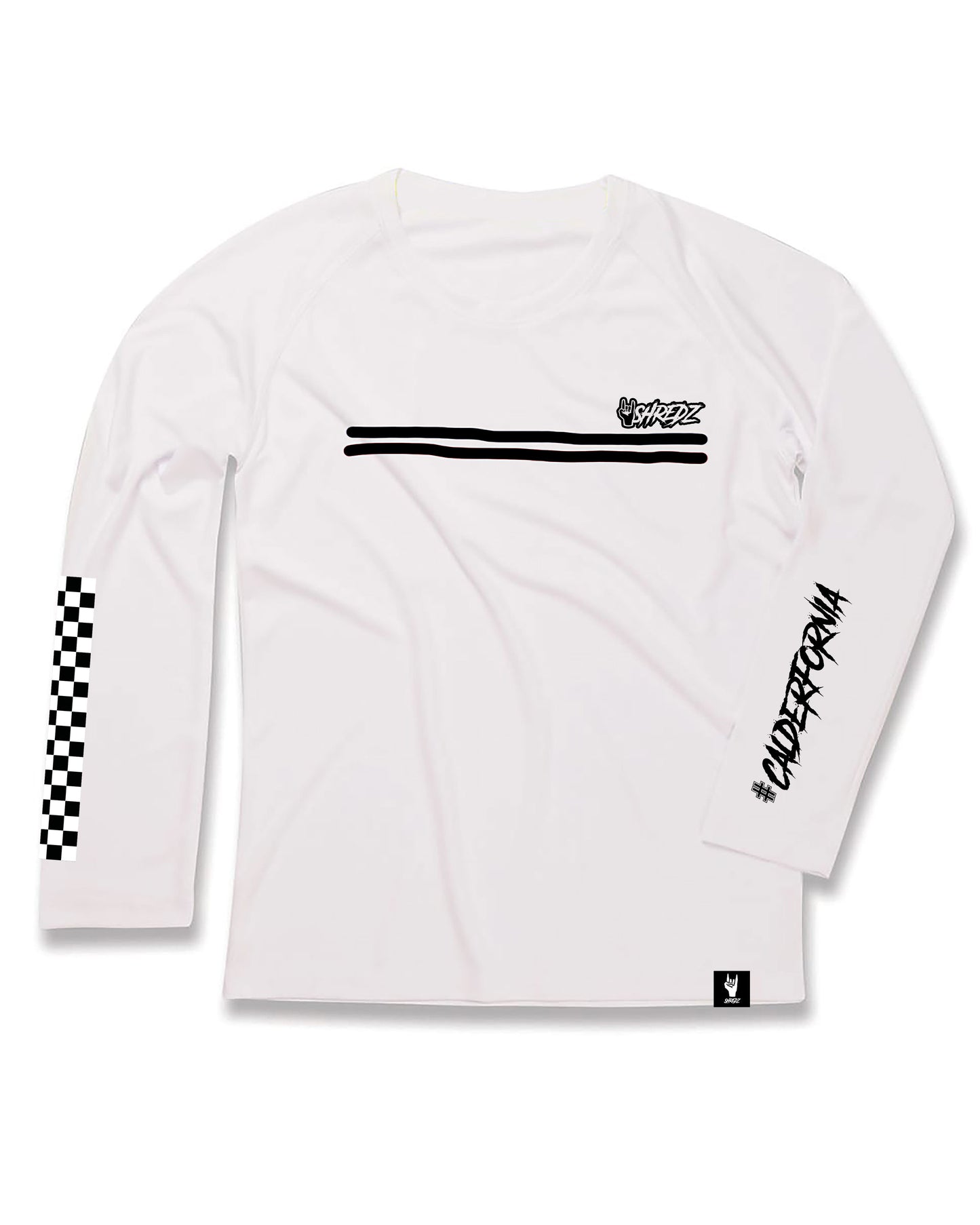 Shredz Race White Long Sleeve MTB Jersey