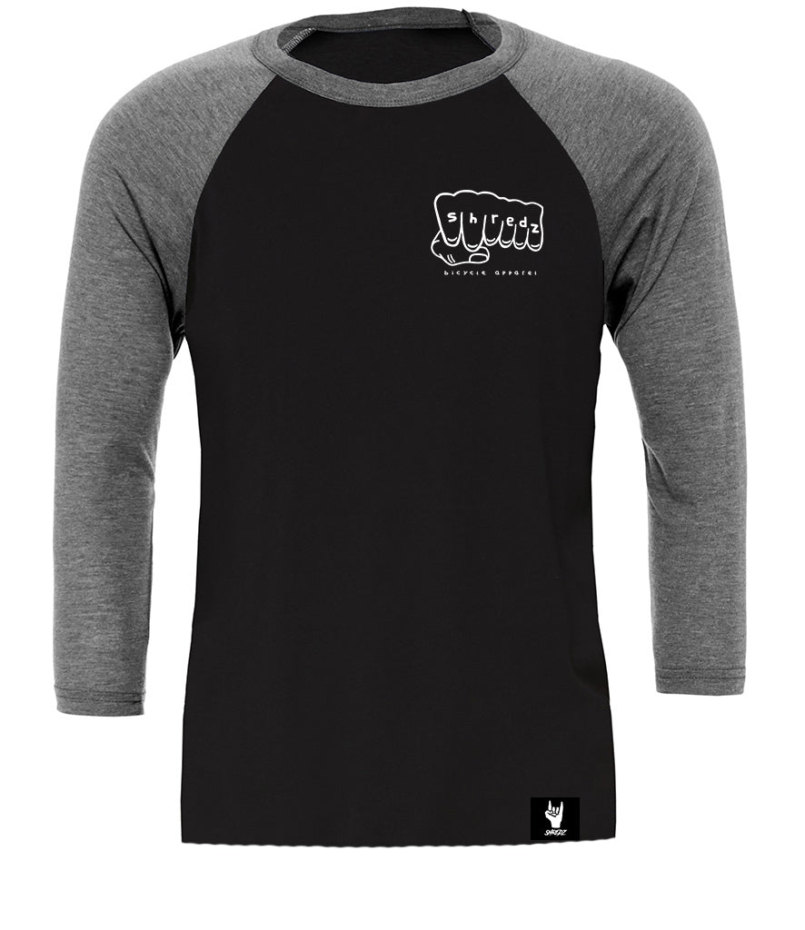 Shredz Fist Bump 3/4 Sleeve Raglan Tee