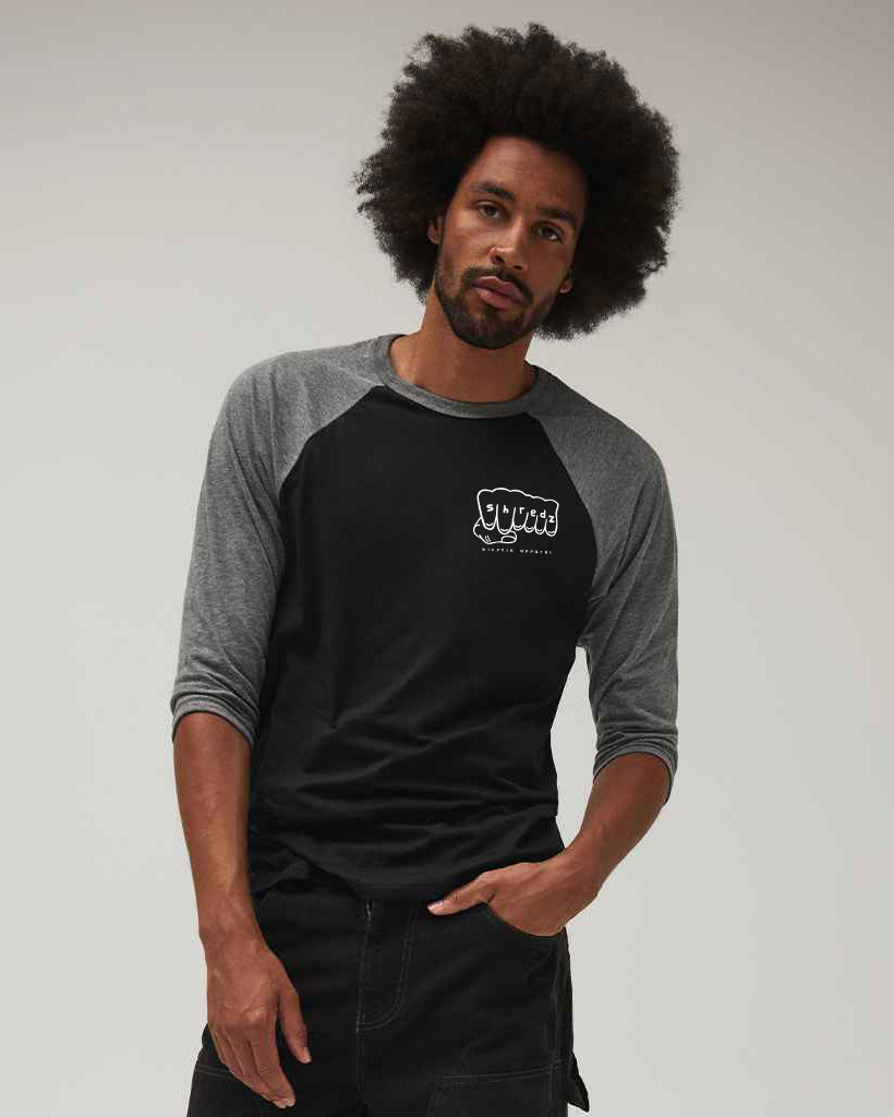 Shredz Fist Bump 3/4 Sleeve Raglan Tee