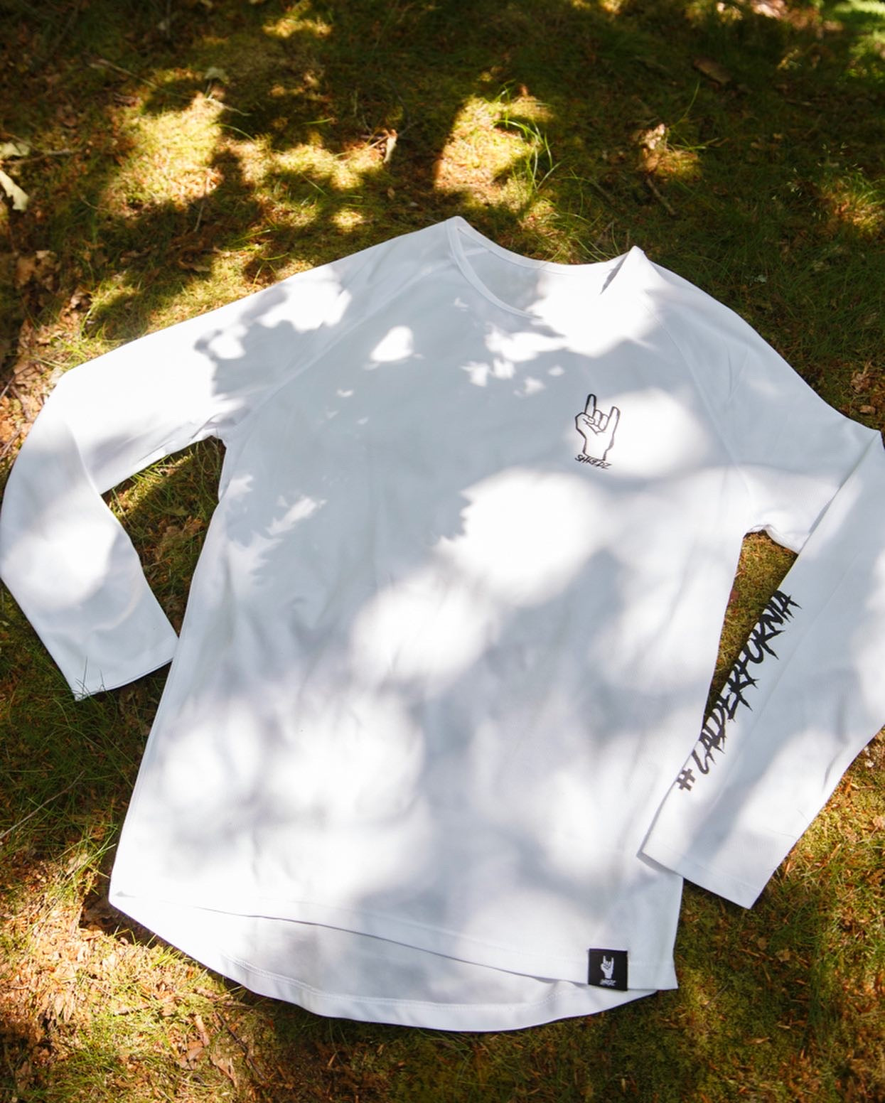 Shredz White Rock Hand Logo Mountain Bike Jersey