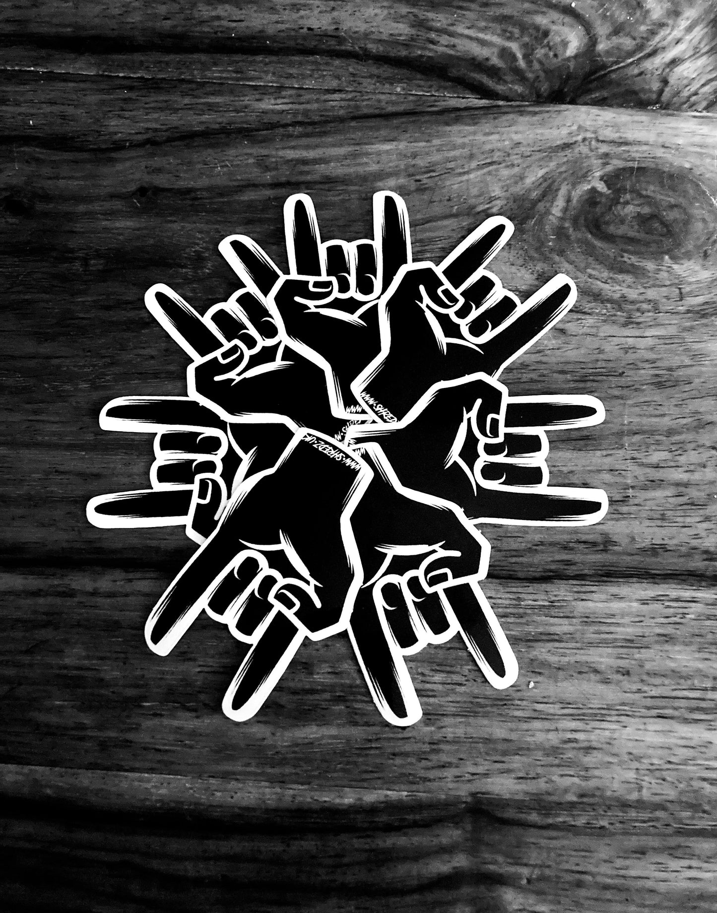 Shredz Glow in the Dark Rock Hand logo sticker π€π»π€π»π€π»