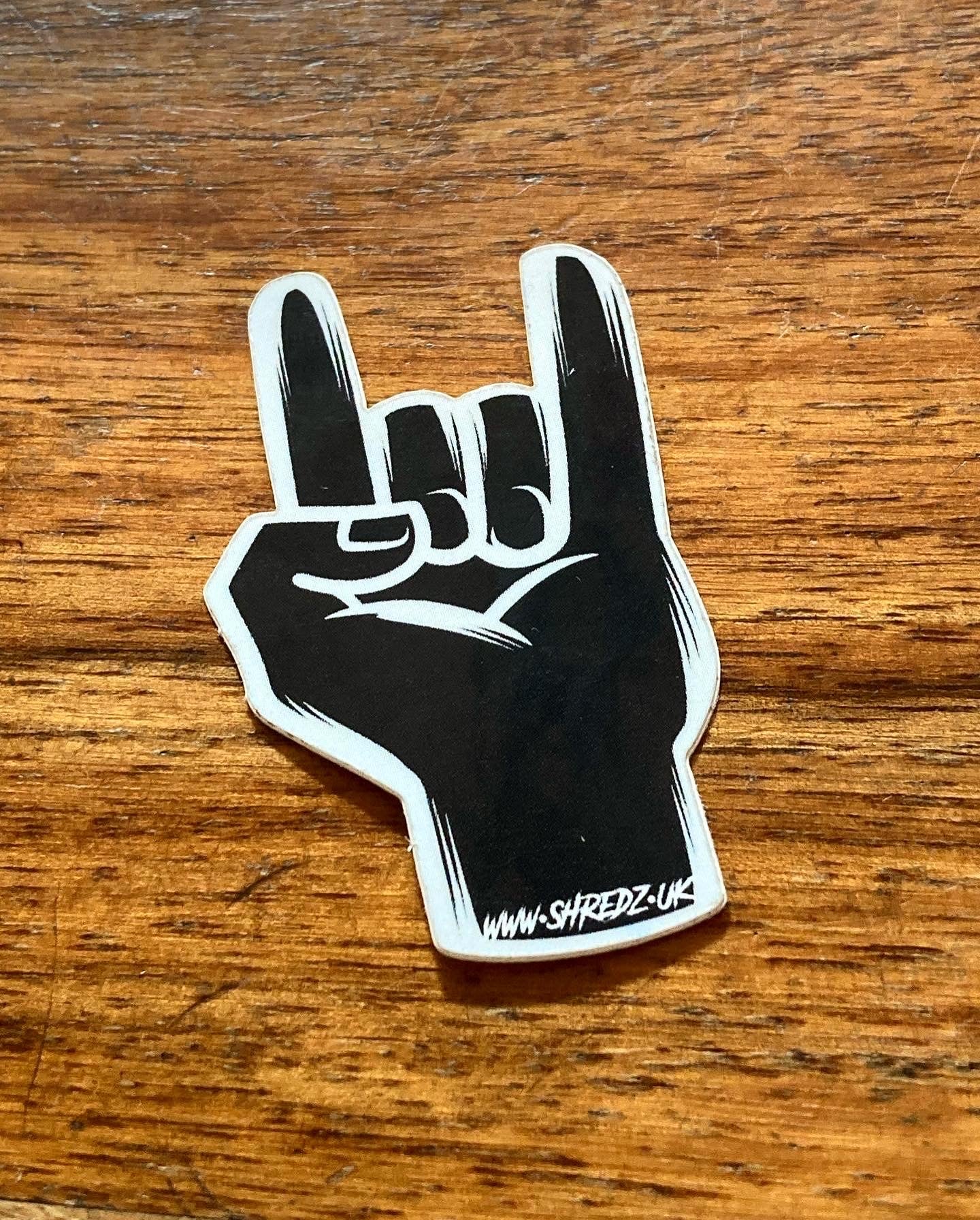 Shredz Glow in the Dark Rock Hand logo sticker π€π»π€π»π€π»