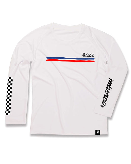 Shredz Race White Long Sleeve MTB Jersey
